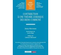 Contribution à une théorie juridique des biens communs - Jimmy Meersman - Lgdj - broché - Etude