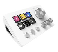 Mars Gaming MSD-Two, Control Deck Compact, 6 Touches LCD Personnalisables + 3 Boutons, 3 Molettes Multifonctions, Control Deck Slim Ergonomique, Logiciel Contrôle et Plug-ins, Windows et MacOS, Blanc