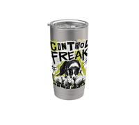 Control Freak Border Collie Herding, chien de berger Gobelet isotherme en acier inoxydable double paroi