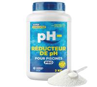 CONTROL GARDEN Réducteur de pH Piscine Granulé 2 KG | pH- pour Piscines Intérieures et Extérieures | Régulateur Solide Super Concentré | Compatible Piscines Polyester, Liner et Électrolyse au Sel