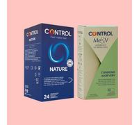 Control Me&V Free Mix Coffret composé de préservatifs extra lubrifiés à l'Aloe Vera et préservatifs classique - 34 préservatifs