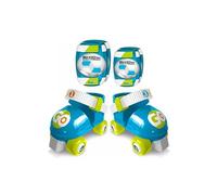 COMBO PATINS 4 ROUES + GENOUILLERES COUDIERES SKIDS CONTROL BLUE