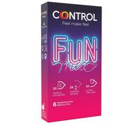 Control - Préservatifs nervurés Fun Mix - Boîte de 6 unités