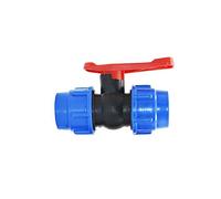 Control Valve, 1pcs Water Pipe Quick Valve, PE Tube 2-Way Fast Connection Pvc Ball Valves Accessories 20/25/32/40/50mm (Size : 50MM) (Size : 20MM)