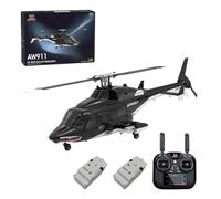 ControlCraze Airwolf Hélicoptère RC Mixte Adulte, Avion WOLFBUSH AW-911, échelle 1/34 2,4 G 9CH Non flottable avec mode cascade 6G/3D, modèle d'hélicoptère RC avec positionnement GPS (version RTF/2