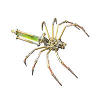ControlCraze Kit de modèle d'araignée mécanique 3D en métal, inspiré du steampunk, modèle d'ingénierie à faire soi-même, cadeau pour elle ou lui, version A