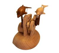 ControlCraze Kit de modélisation de dauphin bionique en bois, dauphins flottants dynamiques, sculpture de la vie marine modèle en bois, art du bois fait à la main, décoration de bureau relaxante pour