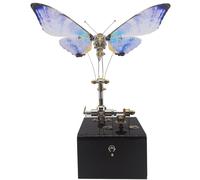 ControlCraze Puzzle 3D en métal pour adulte, steampunk mécanique, papillon, boîte à musique, puzzle 3D, kit de modélisation, boîte à musique, 300 pièces, à monter soi-même, jouet animal, cadeau (kit)