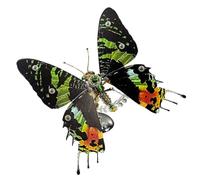 ControlCraze Puzzle 3D en métal pour adultes, steampunk mécanique, papillon, avec socle, modèle de puzzle d'insecte, pour ornements de bureau et cadeaux, 100 pièces