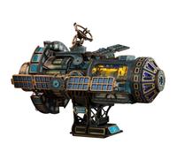 ControlCraze Puzzle en bois 3D pour adultes, station spatiale, kit de modélisation de vaisseau spatial avec transmission mécanique, modèle créatif de bâtiment en bois 3D cadeau de décoration de Noël