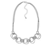 Contrôle Bijoux Fantaisie Chaîne Collier Métal Mat Brillant Blanc Mousqueton ...