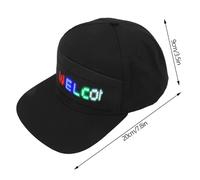 Contrôle Bluetooth à lampe à LED Chapeau LED coloré pour le carnaval extérieur (Chapeau noir)