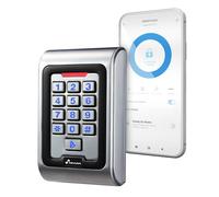 Contrôle d'accès Autonome NIVIAN accès par Carte EM, Pin et App Sortie de Relais, Bouton et Sonnette Wiegand 26 et WiFi | Contrôle du Temps App Tuya Smart pour Gestion et Ouvertures
