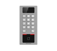 Hikvision Borne de contrôle d'accès DS-K1T502DBWX-C – Carte MF DESFire, QR et PIN – IP65 IK09