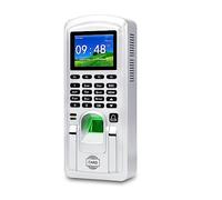 Contrôle d'accès par Empreintes digitales RFID IP Système biométrique de présence de Temps Machine Enregistreur d'enregistrement des employés 2,4 Pouces(Color:Silver)