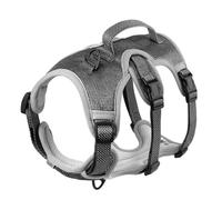 Contrôle De Bande Réfléchissante Extérieure Manque De Contrôle du Nylon Respirant Harnais D'entraînement De Marche pour Les Chiens Moyens Et Grands Bulldog Labrador,Noir,L