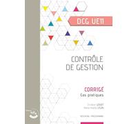 Contrôle de gestion - Corrigé: UE 11 du DCG