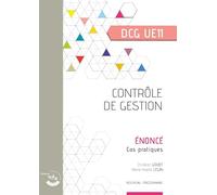 Contrôle de gestion - Énoncé: UE 11 du DCG