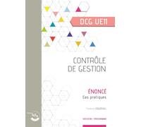 Contrôle de gestion - Énoncé: UE 11 du DCG