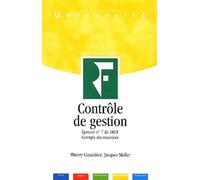 Contrôle de gestion (épreuve n°7 du DECF - corrigés des exercices)