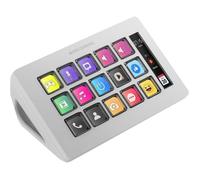 Mars Gaming MSD-PRO, Control Deck, 10 Touches LCD et 4 Boutons Personnalisables, Écran Tactile Étendu Animé, Base Réglable ; Logiciel de Contrôle, Hub USB avec 2x USB 3.0 + 1x USB-C, Blanc