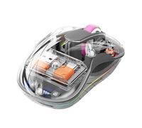 Contrôle d'ordinateur sans fil transparent - Contrôle d'ordinateur transparent à trois modes avec lumière | Travail, apprentissage, jeu, Contrôle informatique silencieux Contrôle sans fil pour