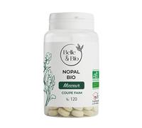 CONTRÔLE DU POIDS & ABSORPTION DES GRAISSES - Nopal Bio certifié Bio - 120 comprimés - Cure 1 mois - Pilulier BELLE&BIO - Fabriqué en France
