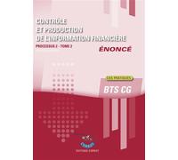 Contrôle et production de l'information financière T2 - Enoncé Processus 2 du BTS CG - Frédéric Chappuy - Corroy Eds - broché - Scolaire / Universitaire