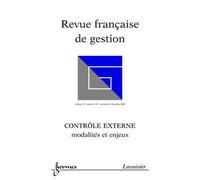 Controle externe modalites et enjeux revue franþaise de gest - Burlaud - Hermes Science Publications - broché - Livre