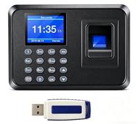 Contrôle horaire des employés, machine à signer des employés espagnol, machine d'assistance biométrique avec capacité de 1000 empreintes digitales, horloge pour fichier, sans connexion Internet avec