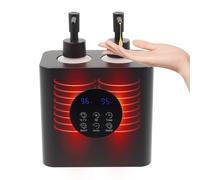Contrôle indépendant Chauffe-huile de massage double 30 ℃ à 65 ℃ avec 4 distributeurs de bouteilles d'huile Chauffage automatique à température constante pour spa, salon de beauté huile de massage,