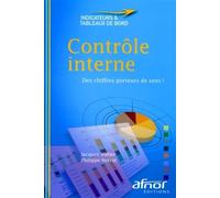Contrôle interne Des chiffres porteurs de sens ! - Jacques Walter - Afnor - broché - Etude