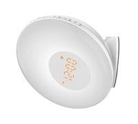 Contrôle multifonctionnel par application WiFi Réveil intelligent Simulation de levers de soleil Réveil en douceur Ambiances multicolores Réveil lumineux avec simulation de couchers de soleil