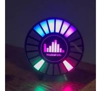 Contrôle par application (pour l'application Vibes) - Gadget d'investigation paranormal Microphone haute sensibilité intégré AGC 8 modes de vitesse 2K HD activé par le son RVB Lumière d'ambiance (C)