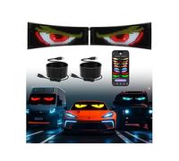 ContrôLe Synchronisé 2pcs Panneau Led Pour Camion Yeux,47.5 X 12 Cm,Led Voiture Message,Usb 5v,Flexible,éTanchéIté,Bluetooth,Programmable Plaque Lumineuse Pour Magasin, Publicité XAXVSTS