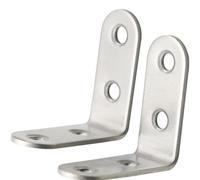 Contrôles en forme de L en forme de pouces en acier inoxydable 90 degrés, support de support à angle droit pour fixation de meubles, support de conservation, table et projets de bricolage 5pcs argent