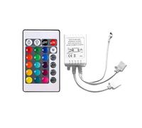 Contrôleur à 24 touches LED double panneau RGB bande lumineuse colorée avec variateur 12V télécommande LED de contrôle(WM-IR013A24keyRGBonedragtwo)