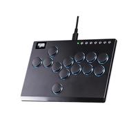Contrôleur Arcade Stick à 13 Touches avec Toutes les Boutons, Joystick Hitbox avec Fonctions Turbo RVB Personnalisées, Prend en Charge SOCD Noir