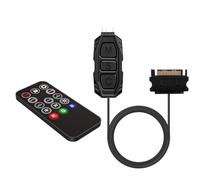 Contrôleur ARGB 5 V 3 broches intégré Mode d'alimentation SATA avec télécommande RVB Bande d'éclairage Contrôleur de câble avec connecteur LED mâle répartiteur pour cartes mères PC ventilateurs Hub
