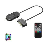 Contrôleur ARGB 5V Ventilateur, Contrôleur 3 Pin avec Télécommande 14 Touches sans Fil, Kit LED Mini ARGB Boîtier Gradateur, pour PC, Bande LED, Refroidisseurs, Systèmes d'Éclairage Personnalisables