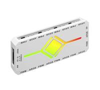 Contrôleur ARGB Adaptateur Magnétique Répartiteur ARGB 5V | Hub LED PC avec Télécommande sans Fil pour Bureau Home Cinéma Chambre Salle de Jeux Fête Joueurs Hommes