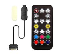 Contrôleur ARGB avec Télécommande - Binghe 5V 3 Broches - Éclairage RGB Personnalisable via Télécommande 14 Touches - Compatible Ventilateurs Boîtier PC et Bandes LED - Effets Lumineux Multicolores.