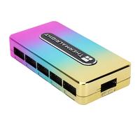 Contrôleur ARGB HUB Rev.A,bloc d'alimentation SATA,prise en charge de 10 groupes de ventilateur ARGB,contrôleur de ventilateur PC 10 ports à 3 broches pour éclairage ARGB,hub de