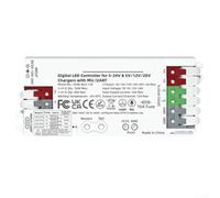 Contrôleur Bande LED Numérique PC 16A Compatible | EntrÃ©e pour usb-c pour pd 60W, compatible 5V 12V 20V, puce haute performance, Ã©limine saccades et fantÃ´mes