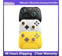 Contrôleur Bluetooth 8BitDo Ultimate 2 pour Nintendo Switch 2 PC Windows, manette de jeu sans fil avec Joystick TMR, déclencheur d'effet Hall Black