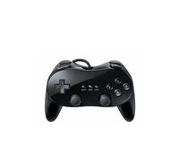 Contrôleur classique filaire Qumox manette Compatible pour Nintendo Wii Remote Console noire -QUMOX®