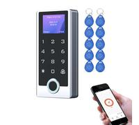 Contrôleur d’accès WiFi Tuya avec Empreinte Digitale - Clavier Tactile rétroéclairé IP68 avec écran LCD, 125kHz, WG26/WG34, avec 10 Badges RFID, pour logements, Bureaux et Locations Courte durée(12)