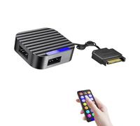 Contrôleur d ' éclairage ARGB Adaptateurs Satas 5 V 3 broches Sélecteurs de mode intégrés Contrôle de vitesse Pwms Installation magnétique Contrôleur Satas ARGB avec mode d ' éclairage intégré