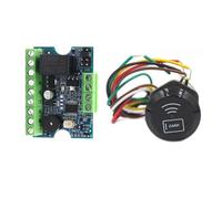 Contrôleur d'accès 12V avec système d'entrée de Porte à Verrouillage magnétique, mémoire Tactile, Lecteur Carte Wiegand RFID, contrôle pour la sécurité électrique(Kit-3 13.56Mhz Black)