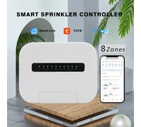 Contrôleur d'arrosage intelligent d'intérieur, 6/8 Station Tuya WiFi, système d'irrigation, télécommande par téléphone, fonctionne avec Smartlife, prise ue 6 Zone Controller